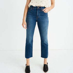 Madewell Jeans 31 Cali Demi Bootcut Blue Denim Cropped High Rise Womens Preston